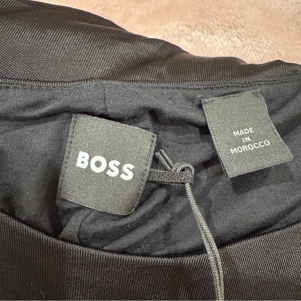 NWT Hugo Boss Etalicy Midi Dress Chic Preppy Business Career Formal Black Sz L - Picture 5 of 16